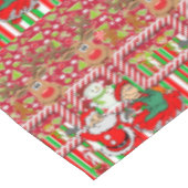 Kersttafelkleed, Merry, Snowman Santa Elf Tafelkleed (Gekanteld)