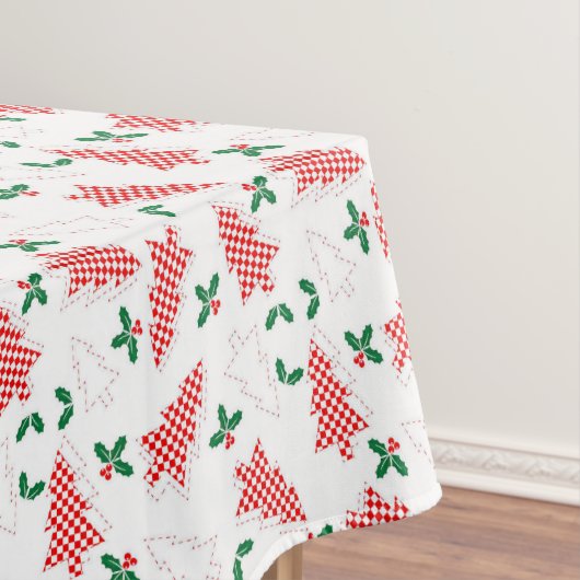Kersttafelkleed met boom-uitsnijding tafelkleed (Voorbeeld)