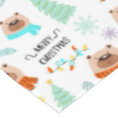 Kersttafelkleed met Lachende Beren Tafelkleed (Gekanteld)