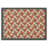 Kersttafelkleed met poinsettia patroon in vintage tafelkleed (Voorkant (Horizontaal))