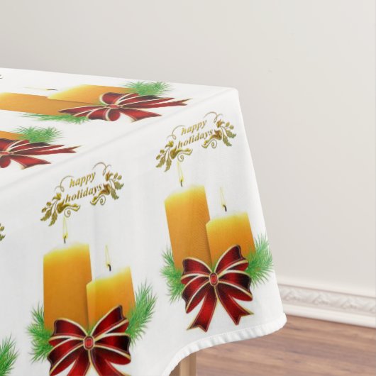 Kersttafelkleed, Prettige feestdagen Tafelkleed (Voorbeeld)