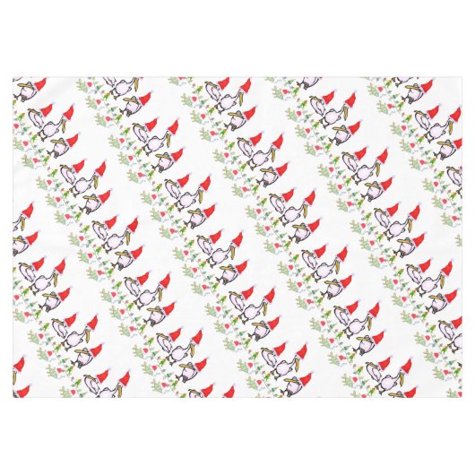 kersttafelkleed, prettige kerstbekkenvis tafelkleed (Voorkant (Horizontaal))