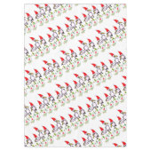 kersttafelkleed, prettige kerstbekkenvis tafelkleed (Voorkant)