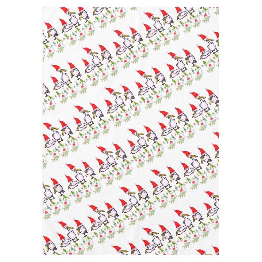 kersttafelkleed, prettige kerstbekkenvis tafelkleed (Voorkant)
