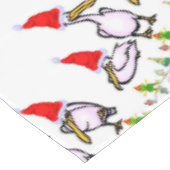 kersttafelkleed, prettige kerstbekkenvis tafelkleed (Gekanteld)