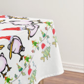 kersttafelkleed, prettige kerstbekkenvis tafelkleed (Voorbeeld)