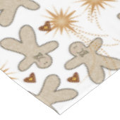Kersttafellaken, Beige Gingerbrood Man Tafelkleed (Gekanteld)