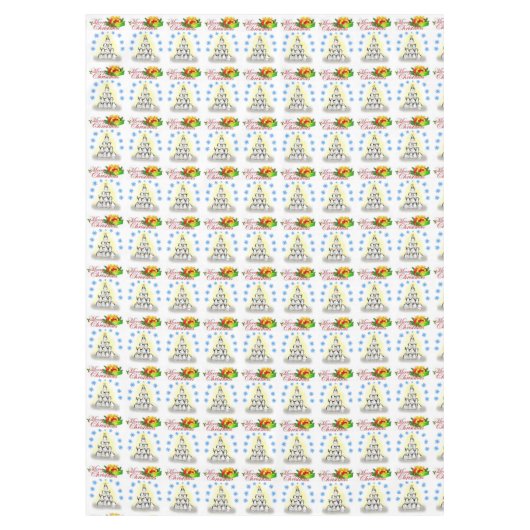 Kersttafellaken, pinguïn tafelkleed (Voorkant)