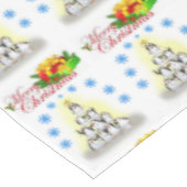 Kersttafellaken, pinguïn tafelkleed (Gekanteld)