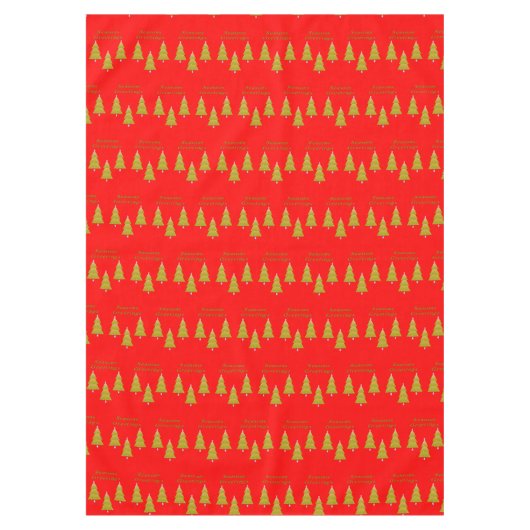 Kersttafellaken, zeehonden en rode bomen tafelkleed (Voorkant)