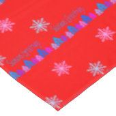 Kersttafellaken, zeehonden, rood tafelkleed (Gekanteld)