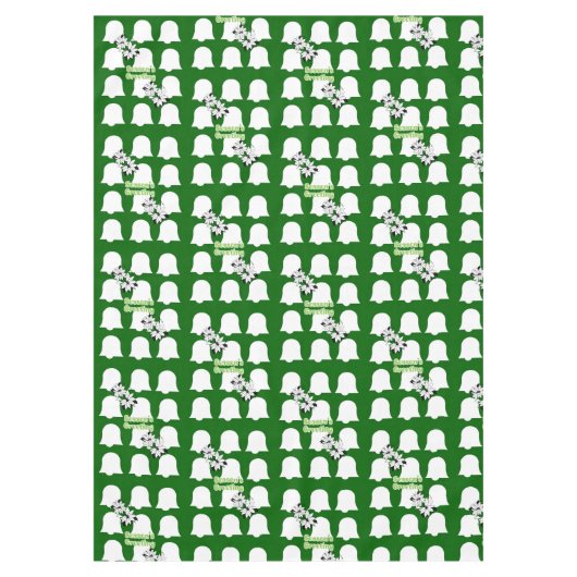 Kersttafellaken, zeehonden, witte balletjes tafelkleed (Voorkant)