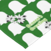 Kersttafellaken, zeehonden, witte balletjes tafelkleed (Gekanteld)