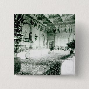 Kersttafels in de Durbar Room Vierkante Button 5,1 Cm