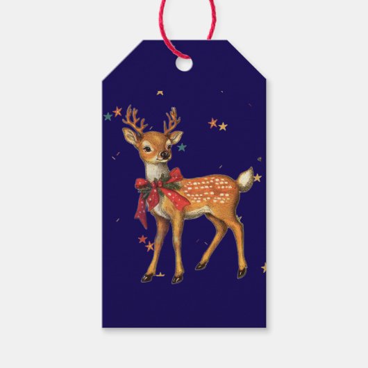 KERSTTAG HERT CADEAULABEL (Voorkant)