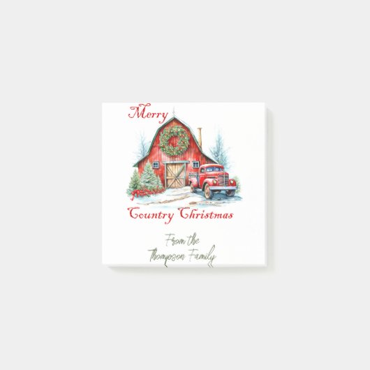 Kersttag in de country post-it® notes (Voorkant)