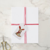 KERSTTAG KONIJN CADEAULABEL (Met Touw)