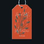 Kersttak Jolly Christmas Cadeaulabel<br><div class="desc">Kersttak met rode bessen,  Holly Joly Christmas uitstekend  ontwerp.</div>