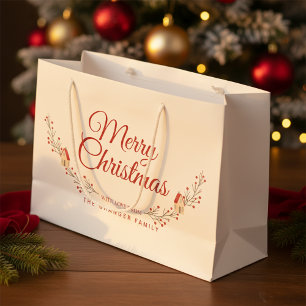 Kersttak met bessen Merry Christmas op maat Groot Cadeauzakje