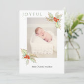 Kersttakken Plat Kerst Foto Kaart (Staand voorkant)