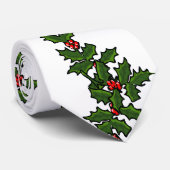 Kersttakken van hulst rood groen wit stropdas (Opgerold)