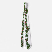 Kersttakken van hulst rood groen wit stropdas (Achterkant)