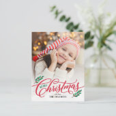 Kersttakken Vrolijk Kerst Foto Kaart (Staand voorkant)