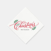 Kersttakken Vrolijk kerstfeest servetten (Hoek)