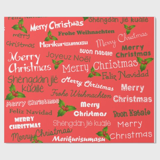 Kersttalen Cadeaupapier (Vlak)