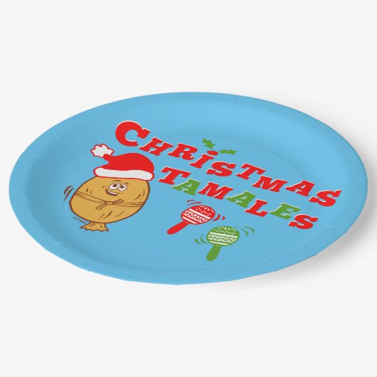 KerstTamales Papieren Bordje (Gekanteld)