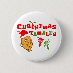 KerstTamales Ronde Button 5,7 Cm