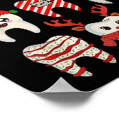 Kersttanden Tandarts Kerstmis Rendier Santa Squad Poster (Hoek)