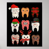 Kersttanden Tandarts Kerstmis Rendier Santa Squad Poster (Voorkant)