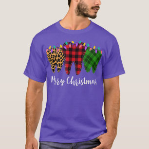 kersttanden tandarts Tandtandassistent Teeth Leo T-shirt