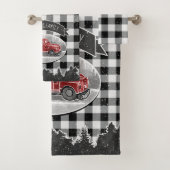  kersttanden Zwarte Buffalo-spelnaam Bad Handdoek (Insitu)