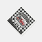  kersttanden Zwarte Buffalo-spelnaam Servet (Hoek)