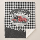  kersttanden Zwarte Buffalo-spelnaam Sherpa Deken (Voorkant)