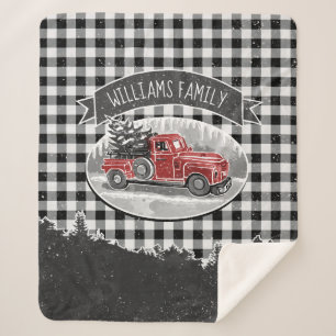  kersttanden Zwarte Buffalo-spelnaam Sherpa Deken