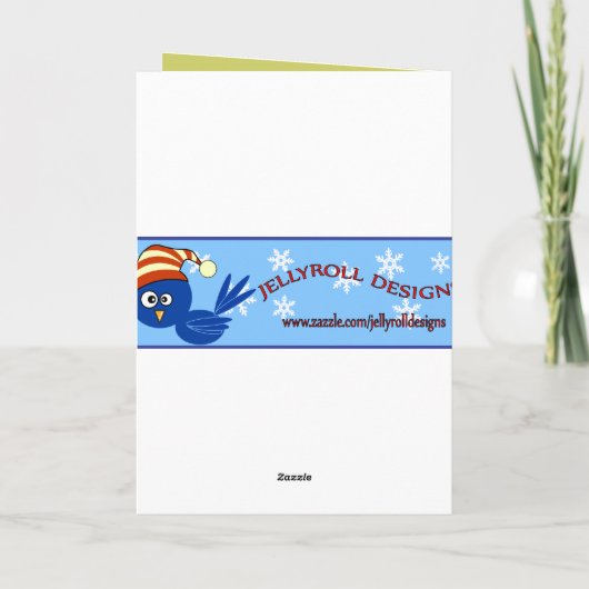 kersttang feestdagen kaart (Achterkant)