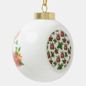kersttang keramische bal ornament (Links)