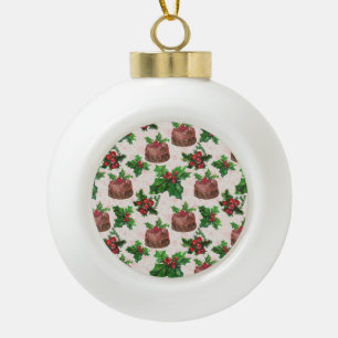 kersttang keramische bal ornament