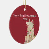 kersttangles keramisch ornament (Rechts)