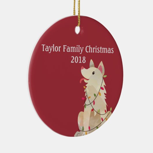 kersttangles keramisch ornament (Rechts)