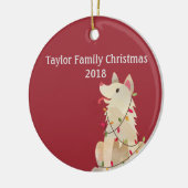 kersttangles keramisch ornament (Links)