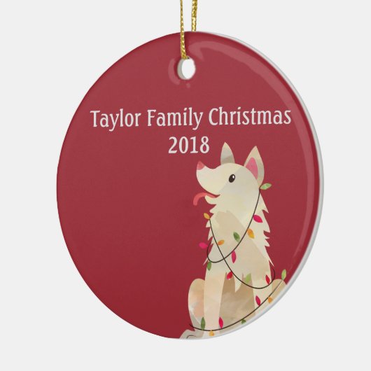 kersttangles keramisch ornament (Links)