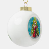 Kersttango dansers voor de kerstboom keramische bal ornament (Links)