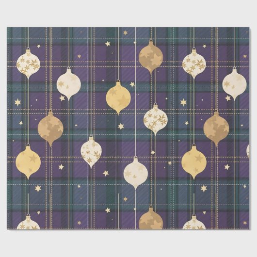 kersttartan cadeaupapier (Vlak)