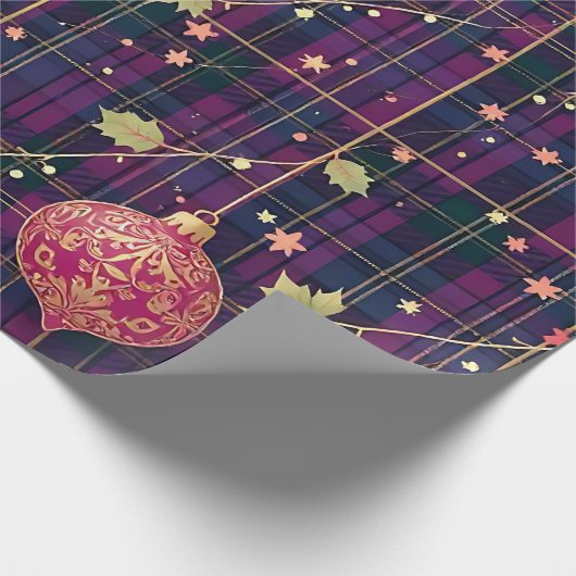 kersttartan cadeaupapier (Hoek)