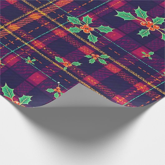 kersttartan cadeaupapier (Hoek)