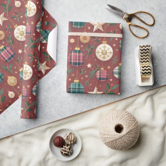 kersttartan cadeaupapier (Crafts)